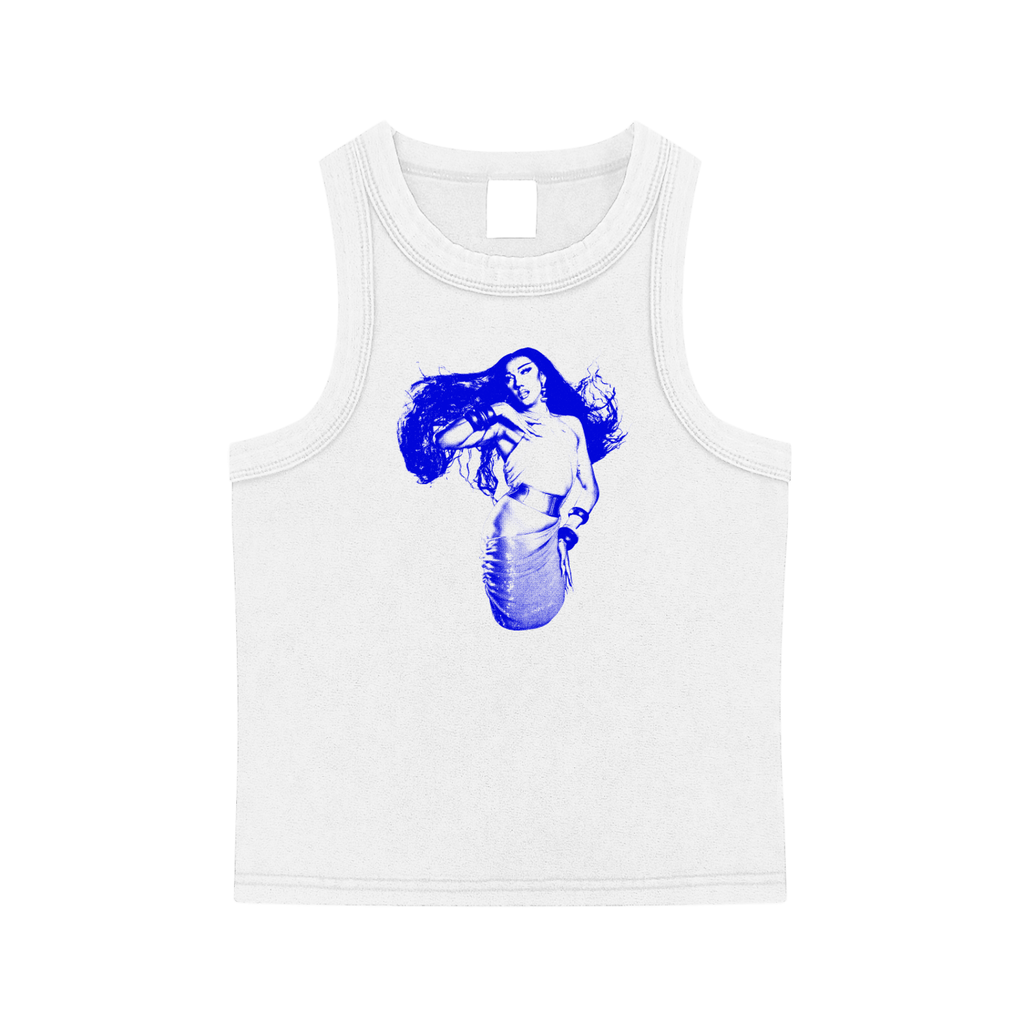 Blue-Rae Cropped Ribbed Tank Top